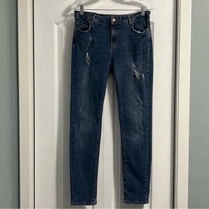 NOISY MAY NMKIM NW LOOSE distressed denim Jeans women’s size 30 blue